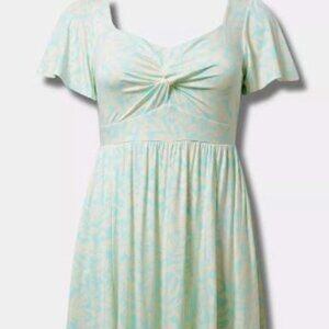 TORRID Mini Super Soft Twist Front Skater Dress